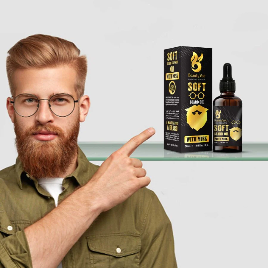 BeautyVoc Beard Oil with Musk 50ml - Beard grooming oil, beard softening oil, beard growth oil for men - Image 4