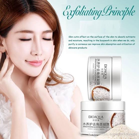 BIOAQUA Brightening & Exfoliating Rice Gel Face Scrub BQY7519 - Image 3