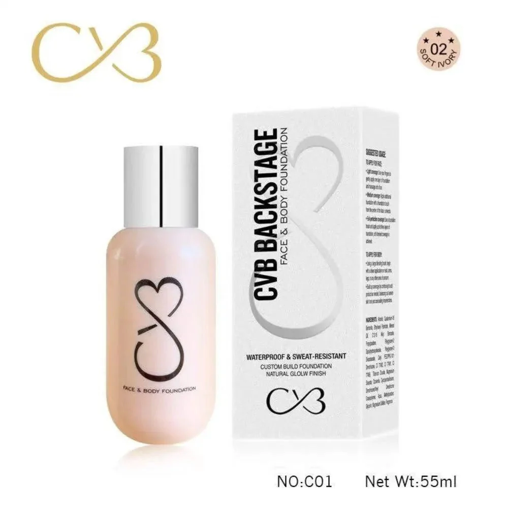 CVB  Backstage Face & Body  Foundation Waterproof & Sweet-Resistant C01 - Image 2
