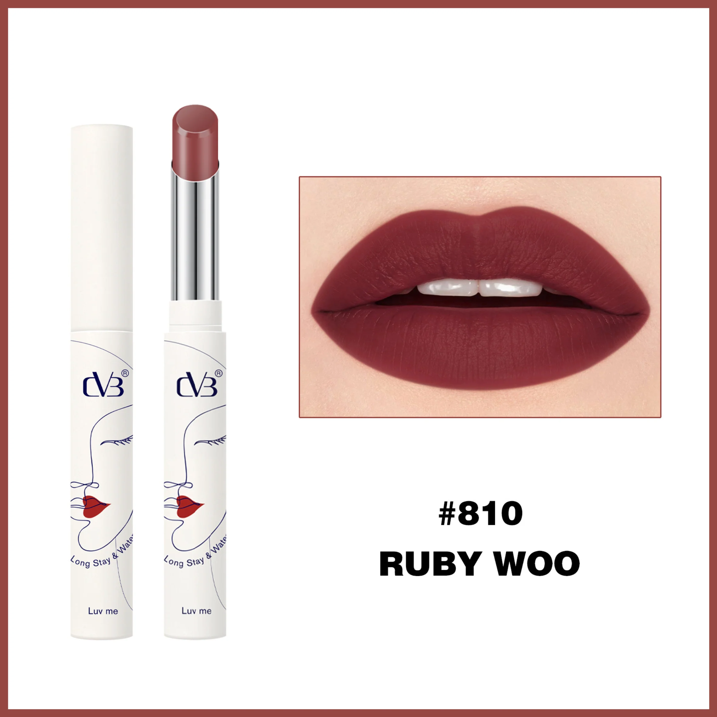 CVB Luv Me Non Transfer Matte Lipstick Long  stay & Waterproof - Image 10