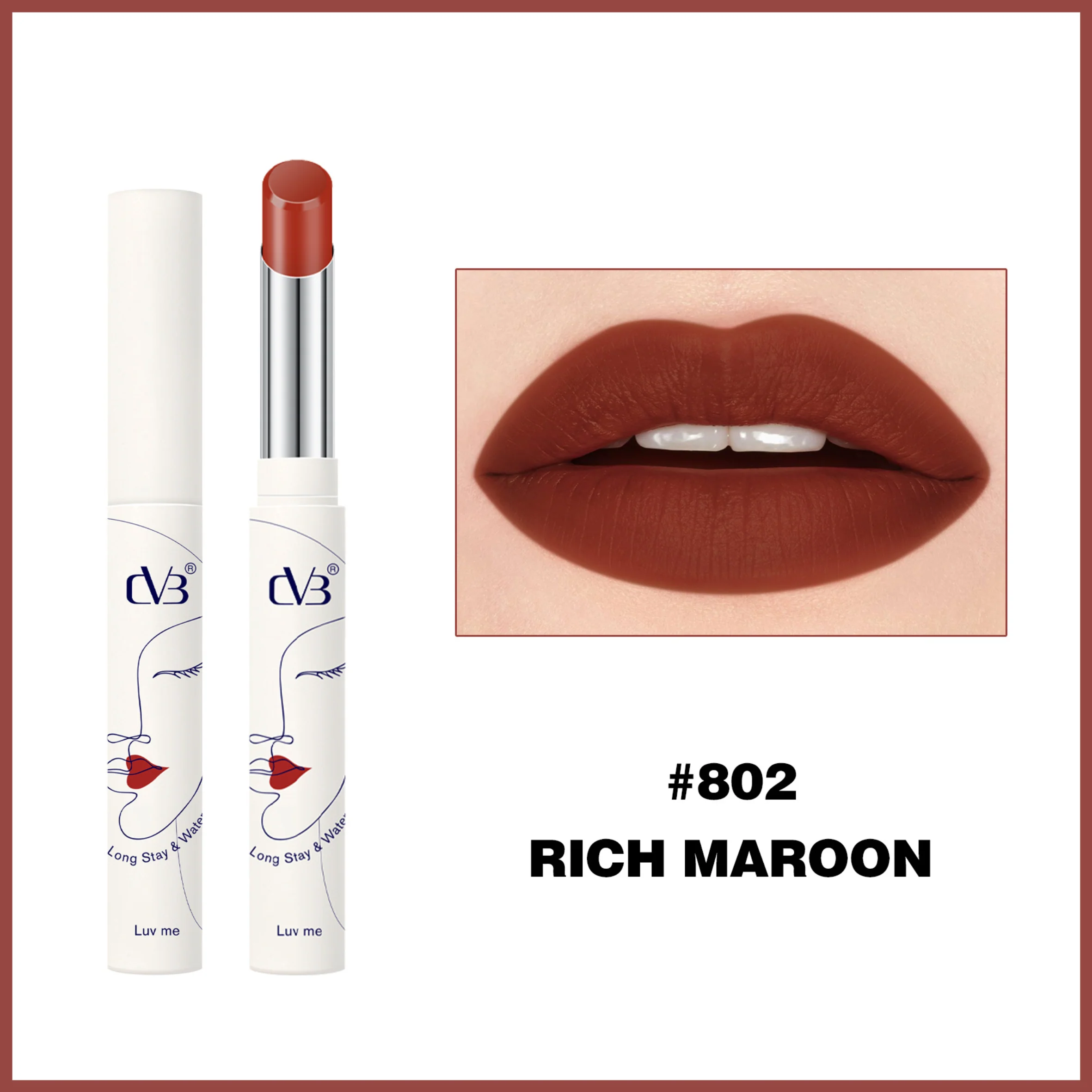CVB Luv Me Non Transfer Matte Lipstick Long  stay & Waterproof - Image 2
