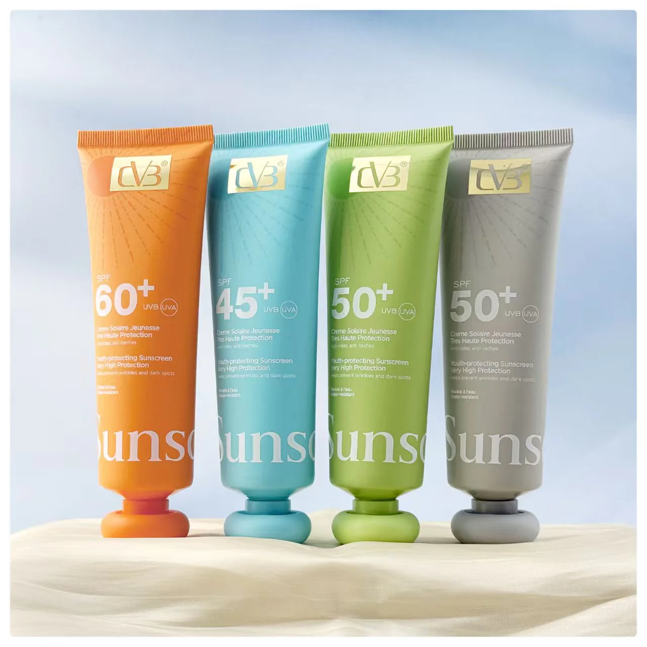 Cvb Sunscreen SPF60+++ UVB UVA Youth-protecting sunscreen very protection wrinkles and Dark Spots  c-240A - Image 3