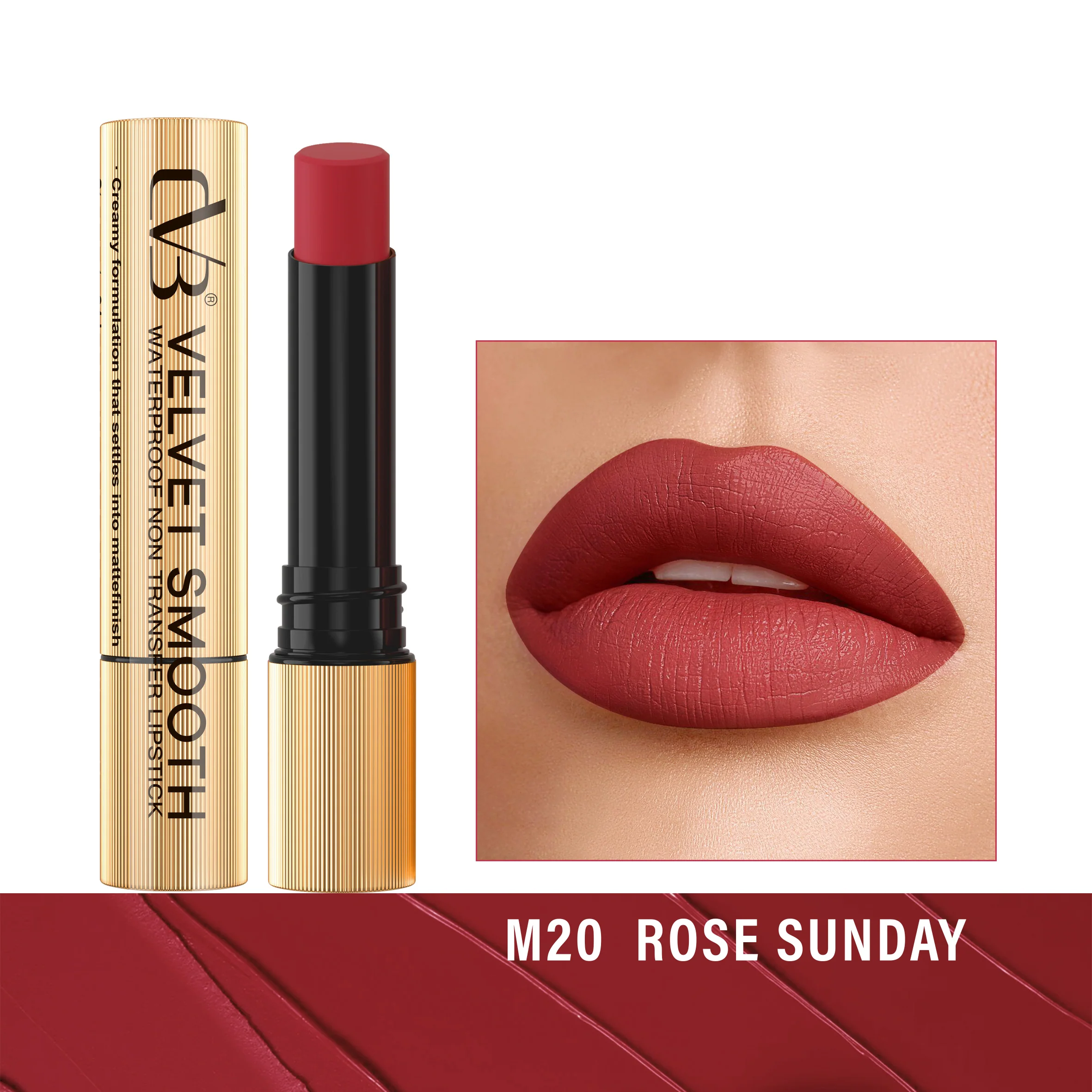 CVB Velvet Smooth Waterproof Non Transfer Lipstick C166 - Image 21