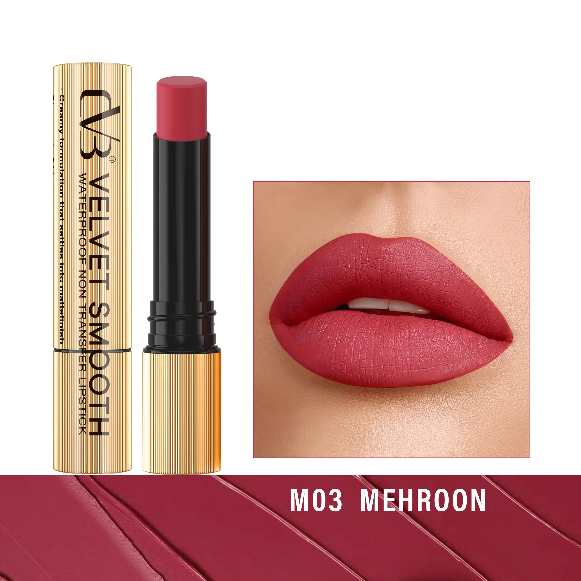 CVB Velvet Smooth Waterproof Non Transfer Lipstick C166 - Image 4