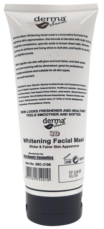 Derma Clean 3D Whitening Facial Mask 120 ML - Image 2