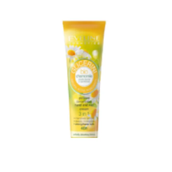 Eveline Glycerine Bio Chamomile Oil Hands & Nails Nourishes Collagen 48H 3 in 1 Cream - 100 ml