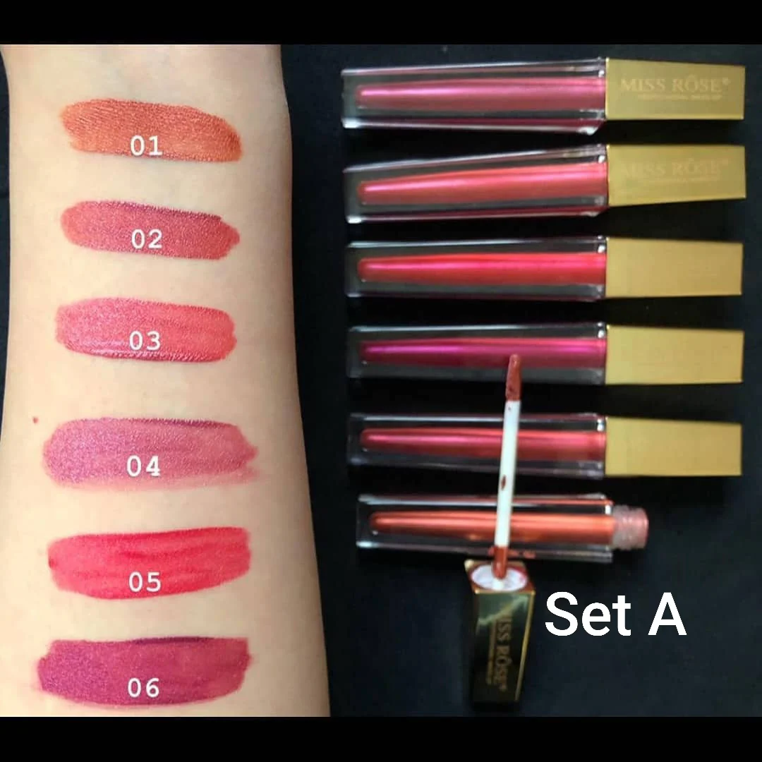 Miss Rose Gloss Set of 6 - Golden Cap - Image 3