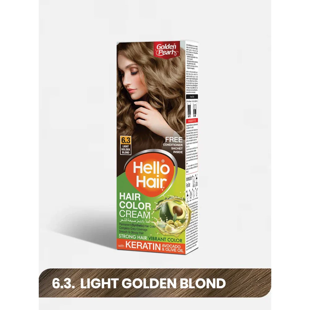 Golden Pearl Hello Hair - Hair Color Cream - Image 9