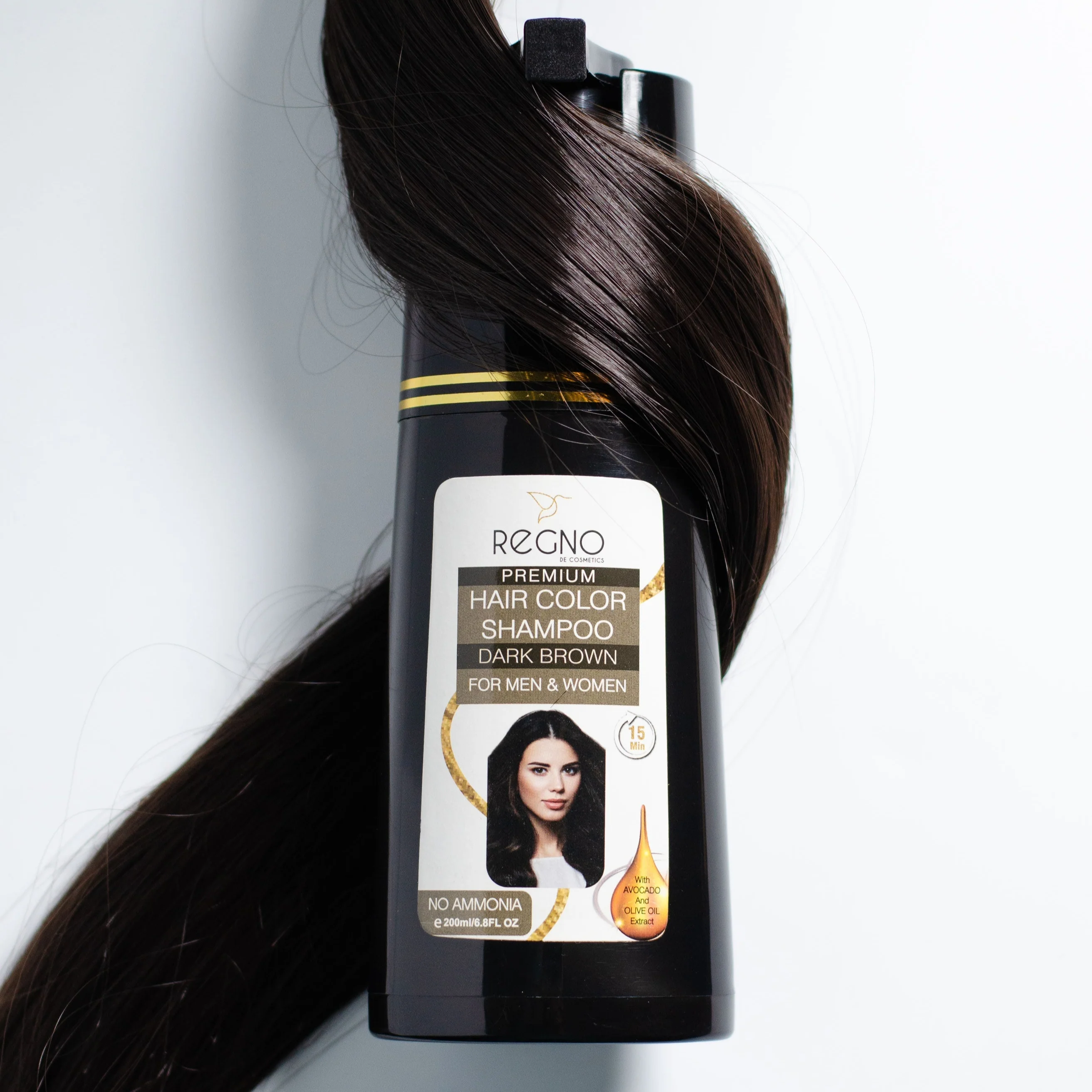 Yardlie Hair Color Shampoo | Premium Dark Brown | Regno | +-200ml |