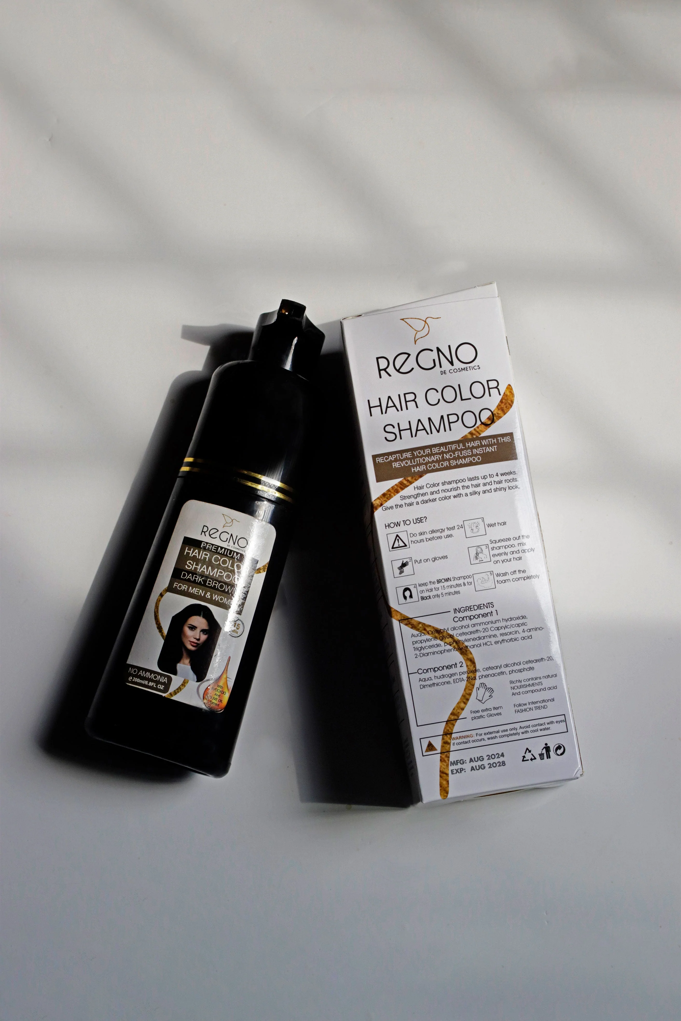 Yardlie Hair Color Shampoo | Premium Dark Brown | Regno | +-200ml | - Image 5