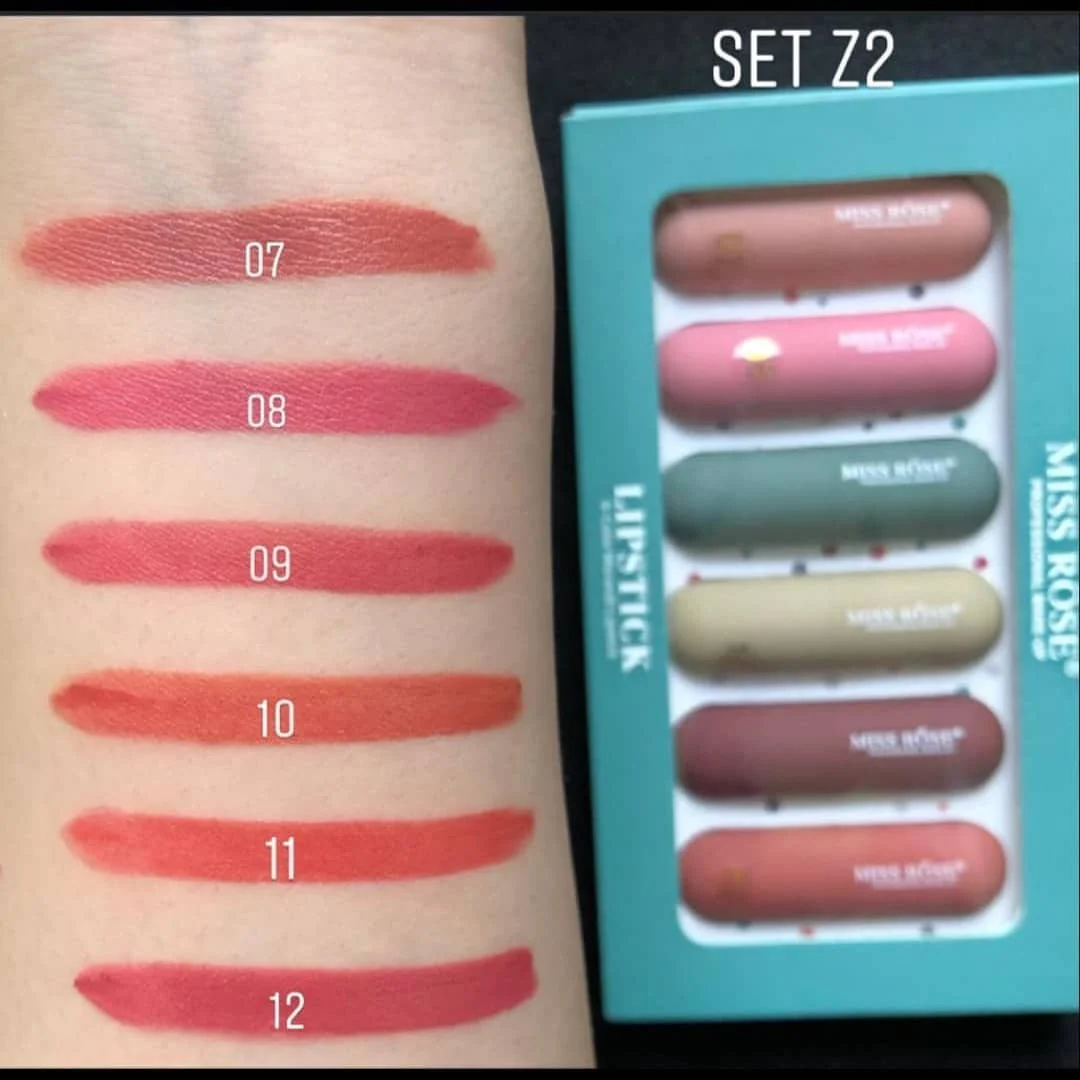 Miss Rose Lipsticks Set of 6 - Image 10
