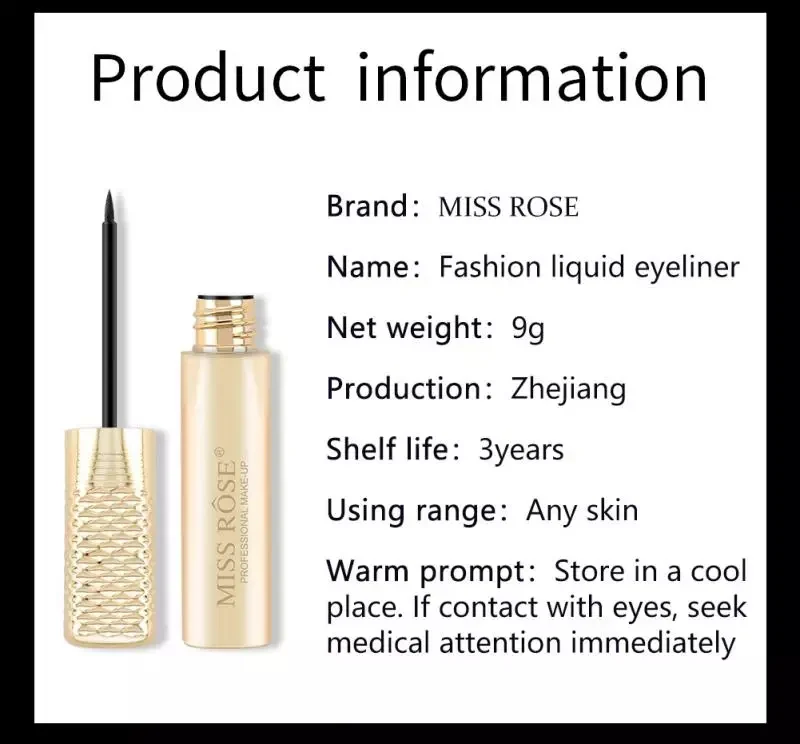 Miss Rose Liquid Eyeliner - Golden Packing - Image 2