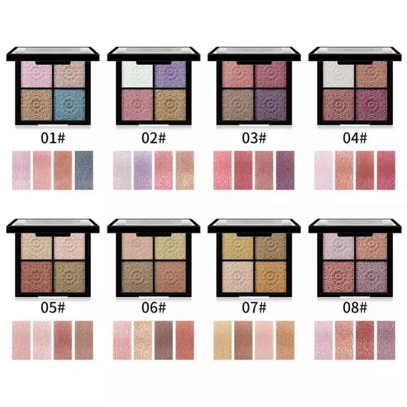 Miss Rose Eyeshadow and Highlighter Palette - 4 Color Sq. - Image 5