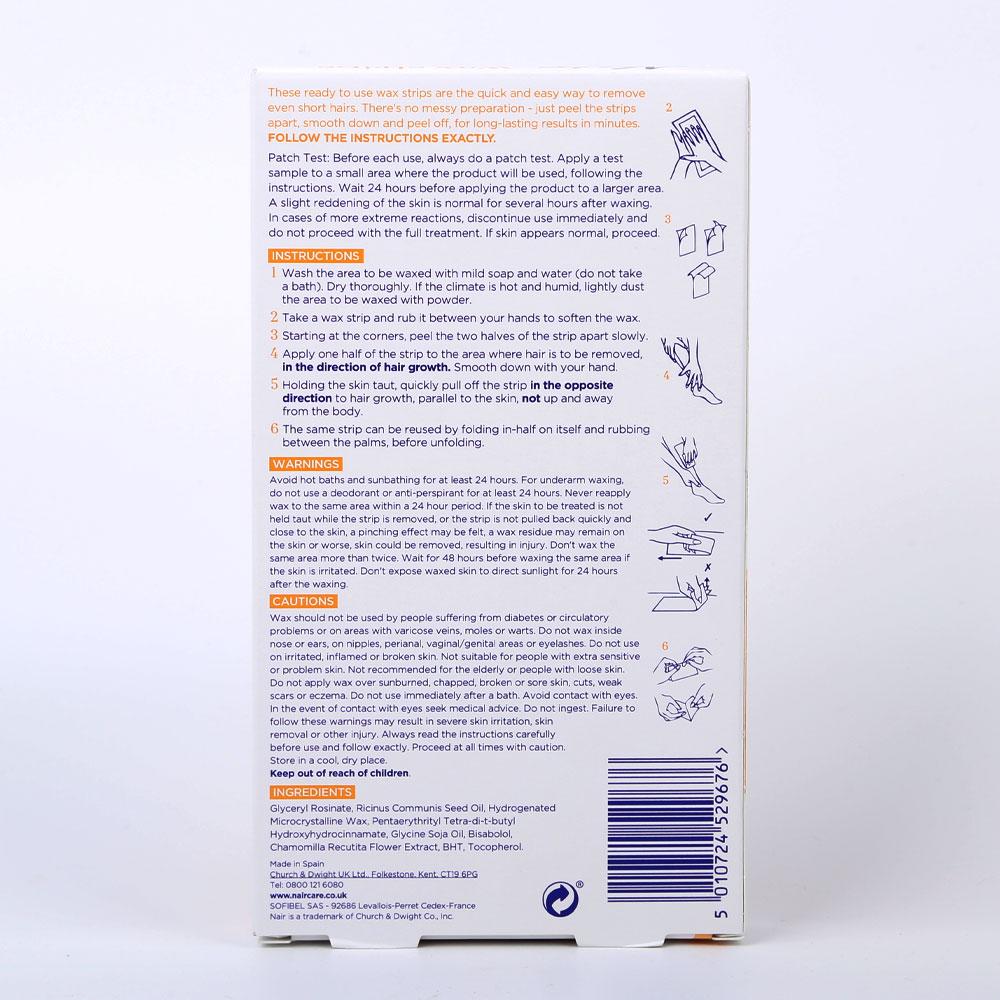 Nair Hair Remover Body Wax Strips With Chamomile - Image 2