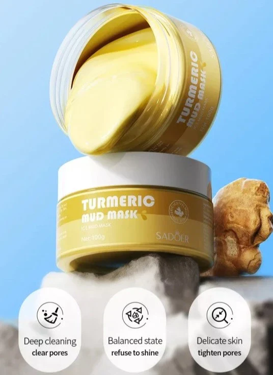 SADOER Purifying Clay Turmeric Mud Mask 100g - Image 2