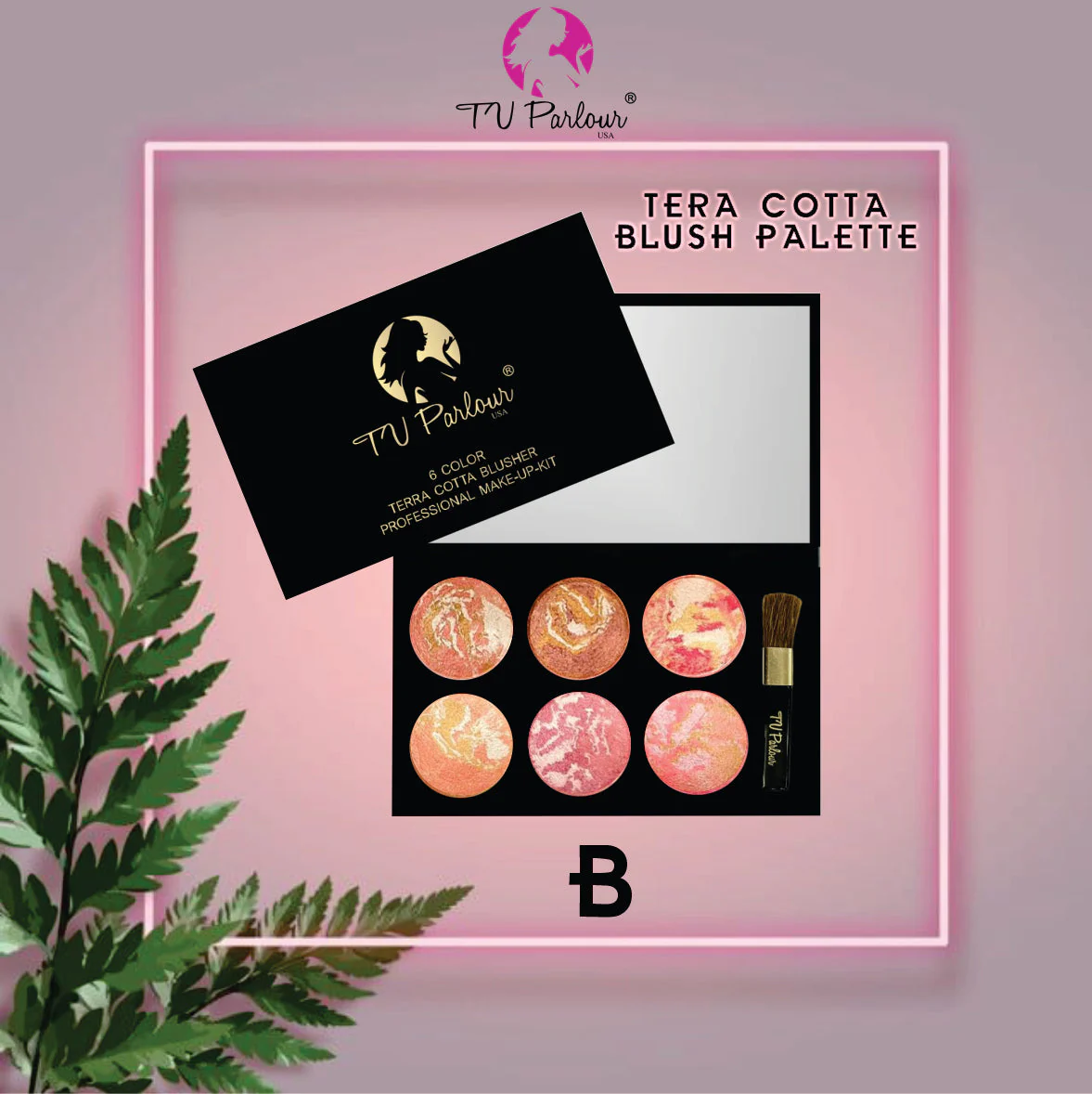 Tv Parlour SIXER TERA-COTTA BLUSH PALETTE (BLACK) - Image 3
