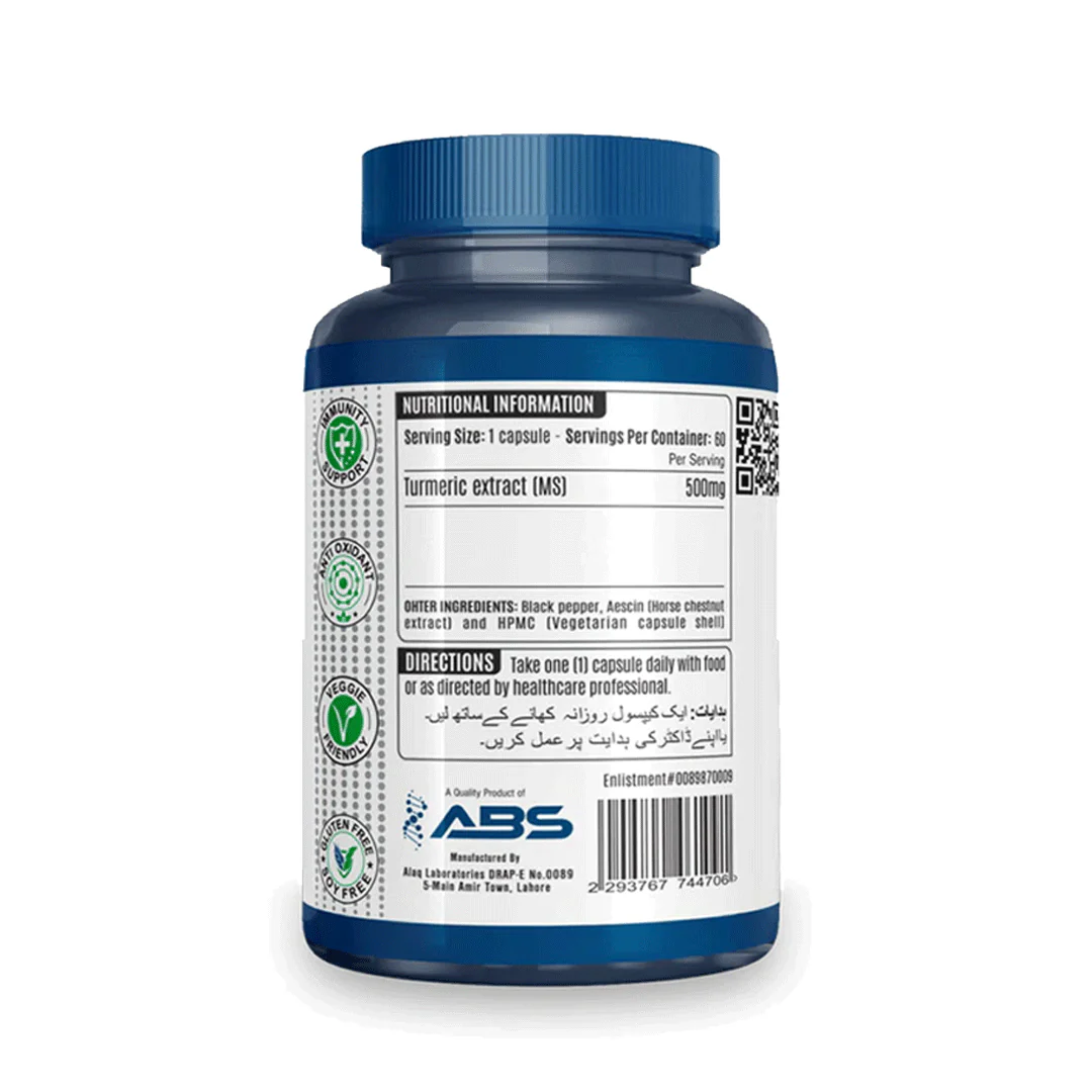 ABS Nutrition TURMERIC CURCUMIN SUPPLEMENT WITH BIOPERINE - Image 2